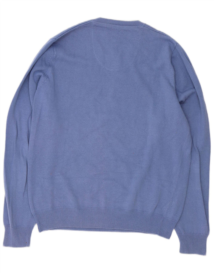 Marks & Spencer Pull Blue Harbor Col V Homme Bleu Moyen Coton