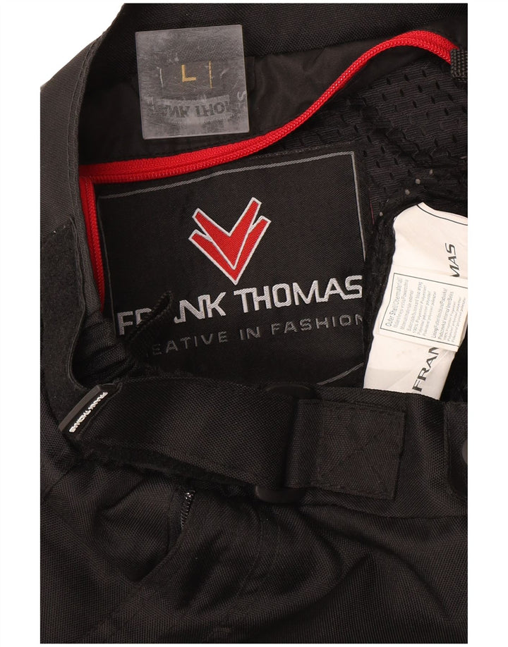 Frank Thomas Pantalon coupe-vent de moto pour homme Large W34 L31 Noir