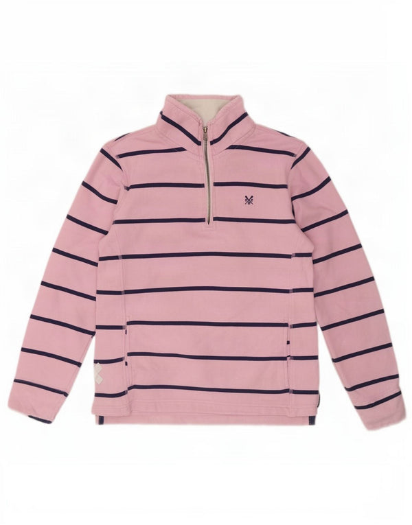 Crew Clothing Sweat-shirt surdimensionné pour femme UK 10 Petit rose rayé