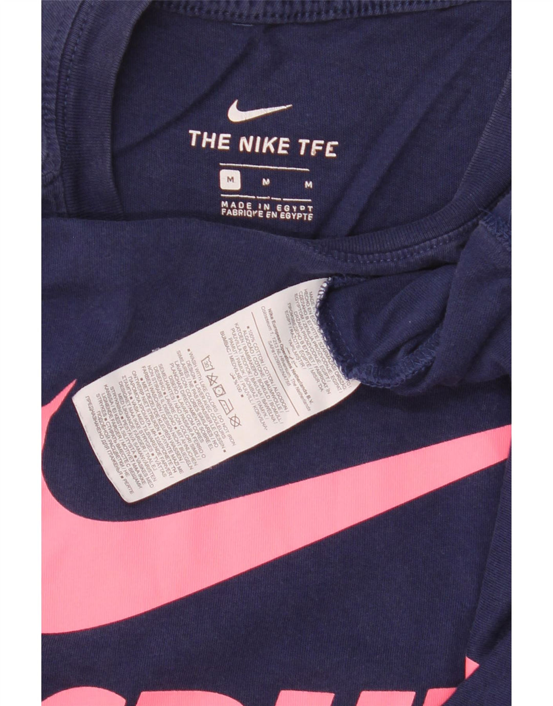 Nike T-shirt graphique pour homme en coton bleu marine moyen