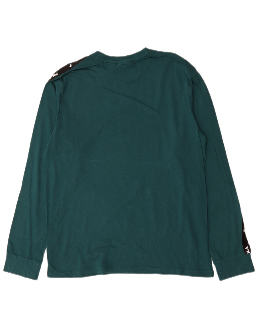 Fila Haut graphique à manches longues pour hommes en coton color block vert grand
