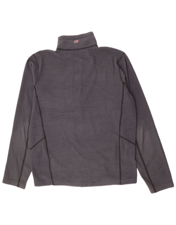 Berghaus Pull polaire à col zippé pour homme, grand, gris, polyester