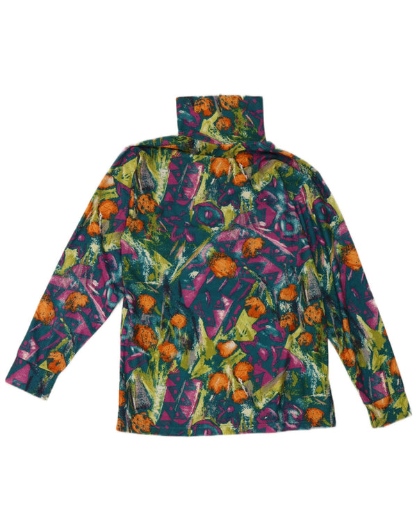 Haut à motif abstrait vintage pour femmes à manches longues IT 48 XL multicolore