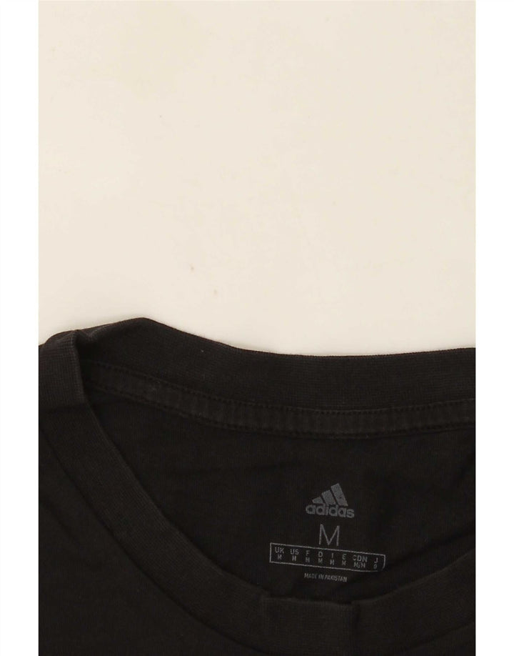 Adidas Mens Regular Graphic T-Shirt Top Noir Moyen