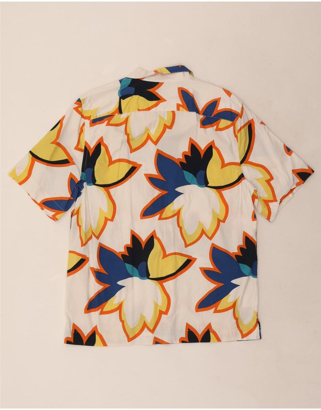 Penguin Chemise à Manches Courtes Homme Blanc Floral