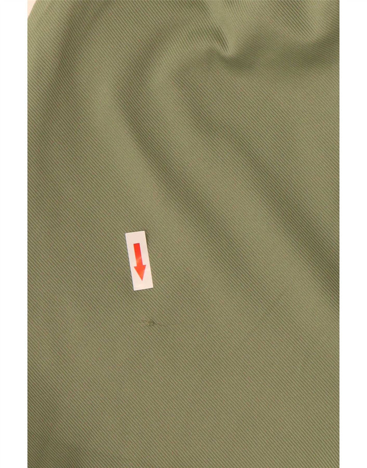 Zara Pantalon cargo à jambe large pour femme Petit W26 L29 Vert Polyester