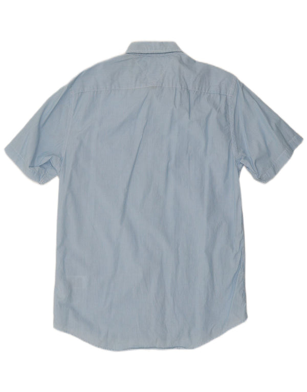 Tommy Hilfiger Chemise à Manches Courtes New York Fit Homme Bleu Moyen Rayures