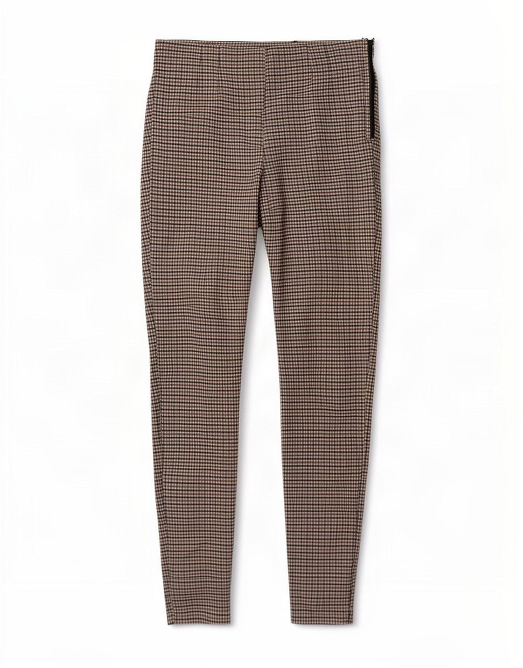 Zara Leggings Femme UK 12 Vichy Marron Moyen