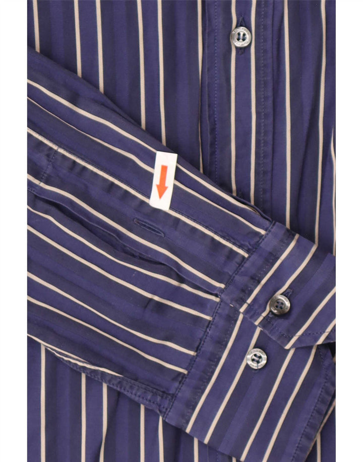 Chemise Etro Homme Bleu Marine Moyen Rayé Coton