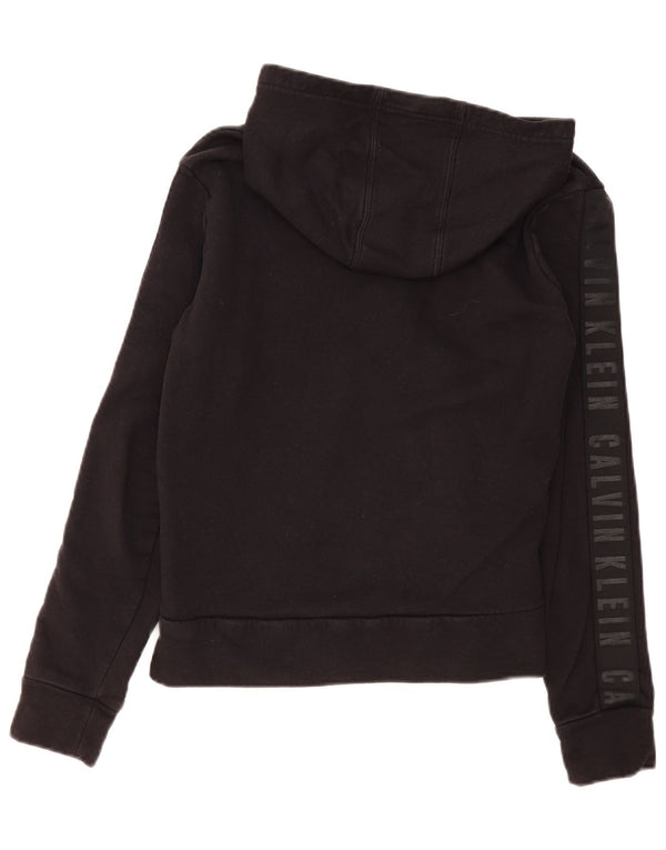 Calvin Klein Pull à capuche zippé Performance pour femme UK 14 Noir moyen