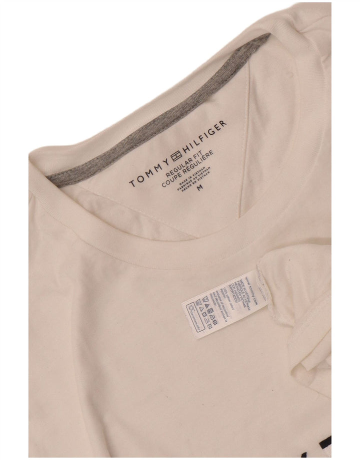Tommy Hilfiger T-Shirt Regular Fit Homme Coton Blanc Moyen
