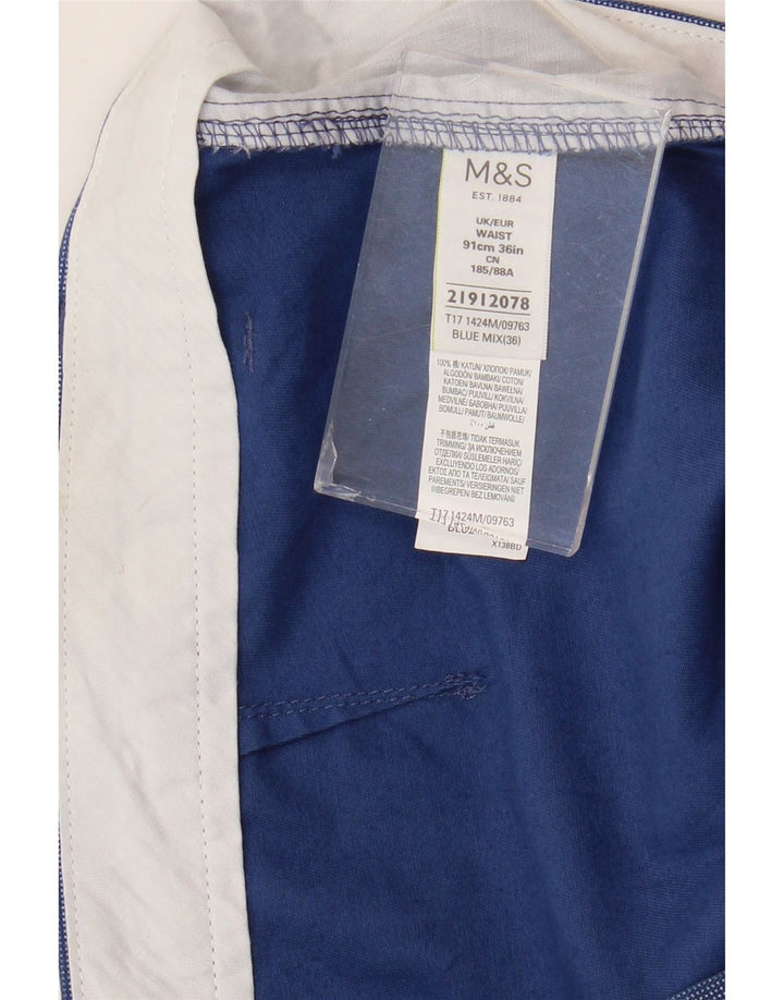 MARKS & SPENCER Short Chino Homme W36 Grand Bleu Coton