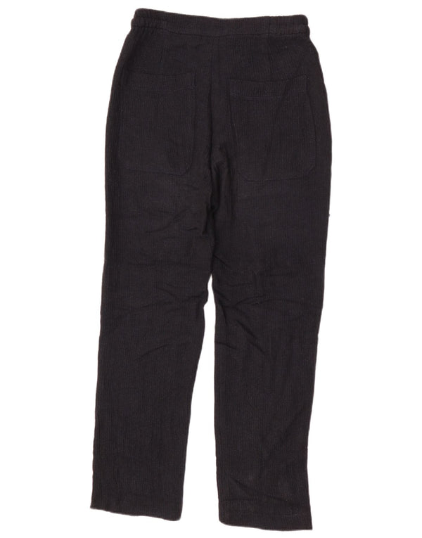 Zara Pantalon décontracté droit pour femme XS W24 L28 Noir