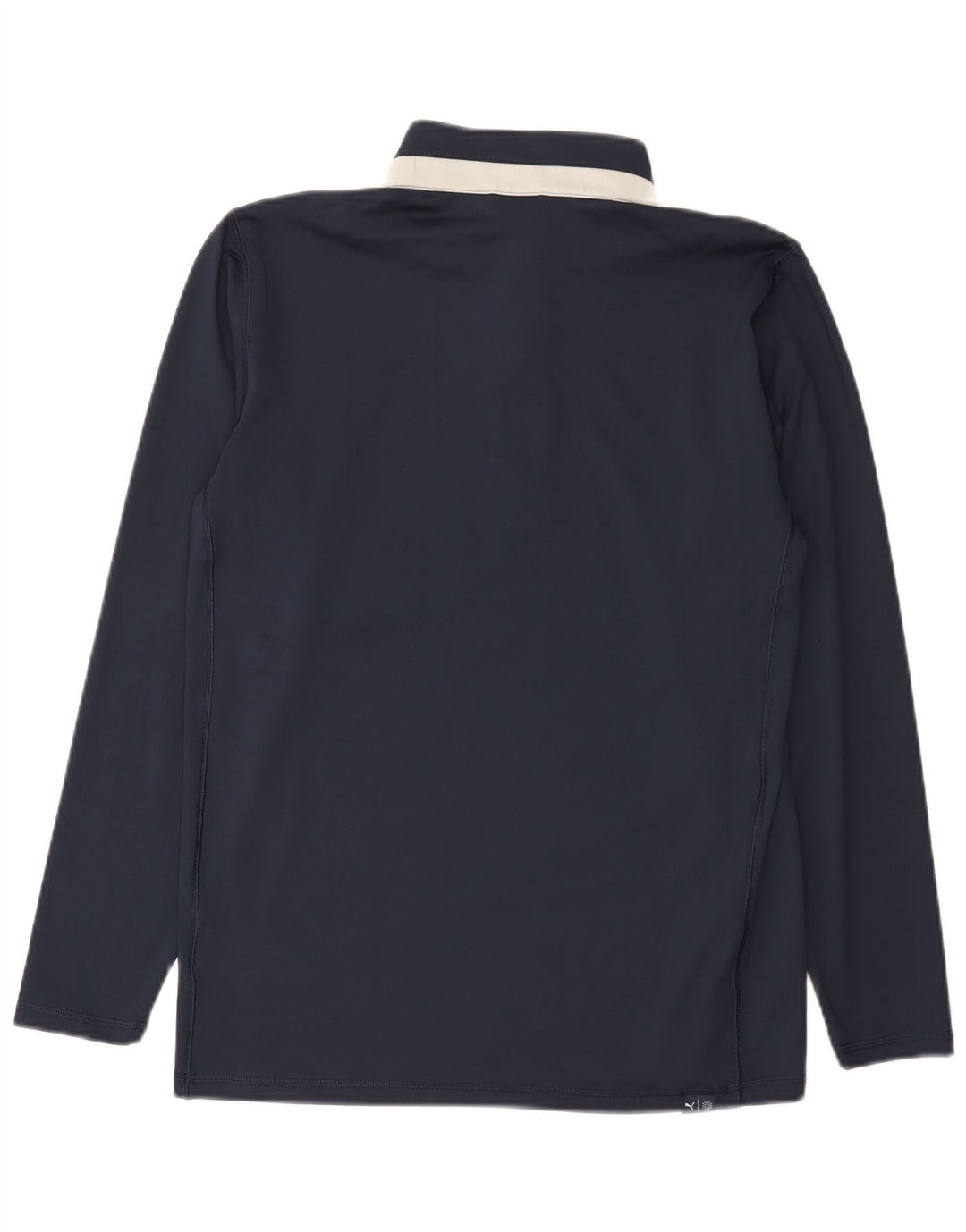 Puma Haut à col zippé à manches longues pour homme Bleu marine moyen Polyester