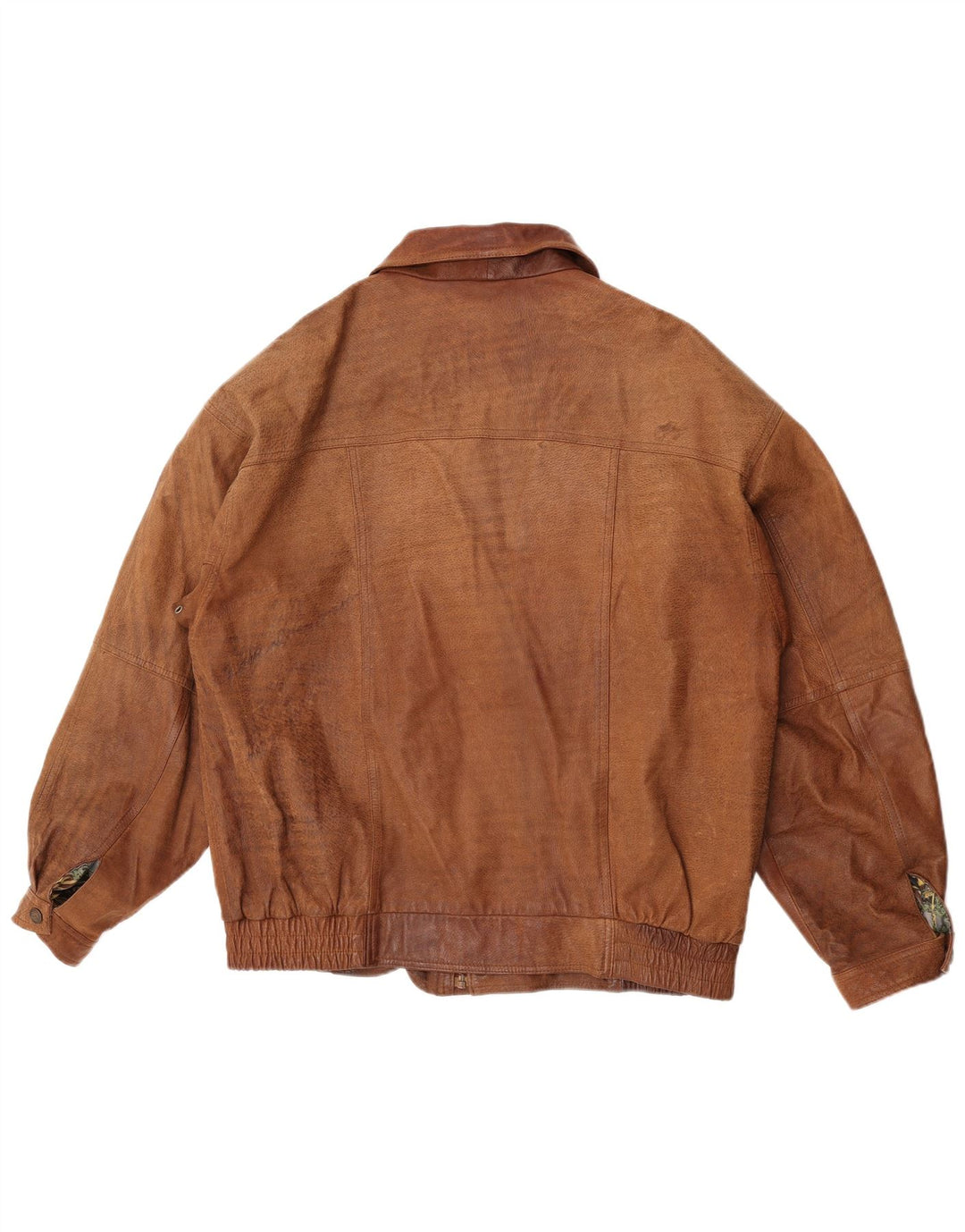 veste en cuir homme vintage UK 42 XL Cuir Marron