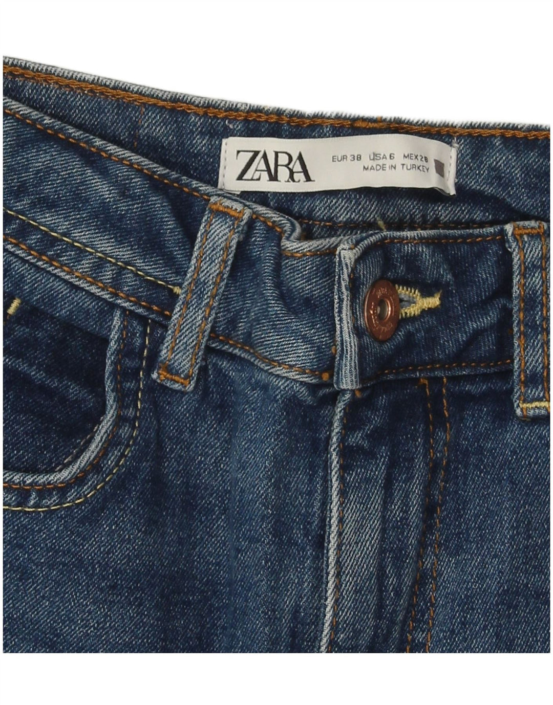 ZARA Jeans Slim Femme EU 38 Small W28 L27 Bleu