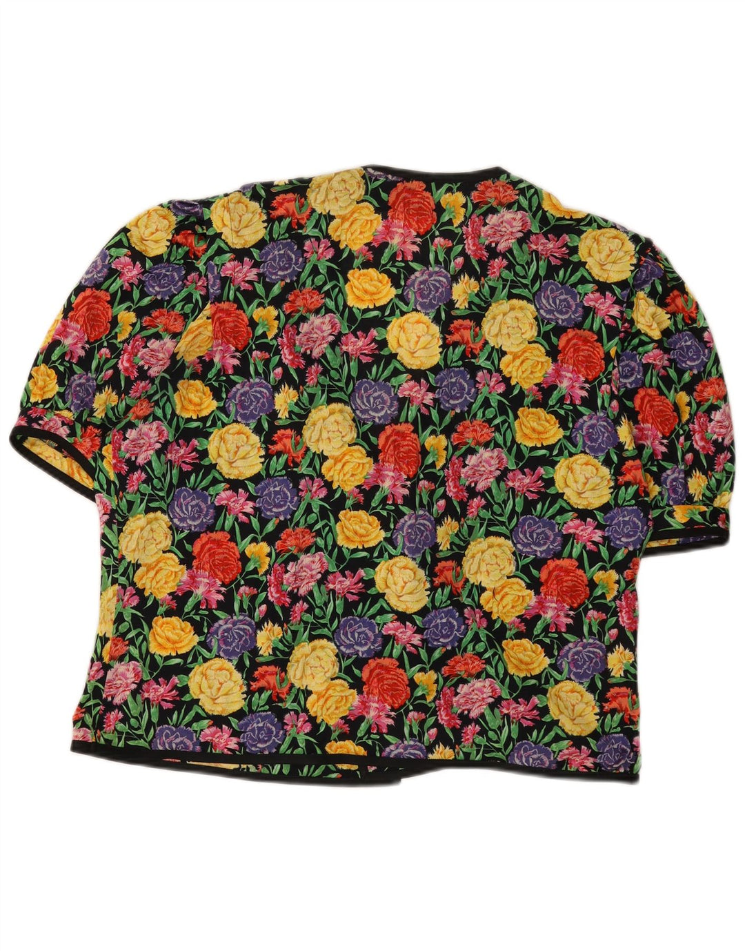 VINTAGE Womens Blouse Top UK 14 Medium  Multicoloured Floral