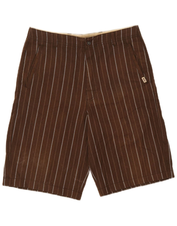 Vans Short chino homme W28 petit polyester rayé marron