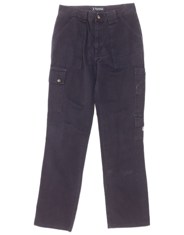 Pickwick Mens Straight Corduroy Trousers W32 L32 Navy Blue Cotton