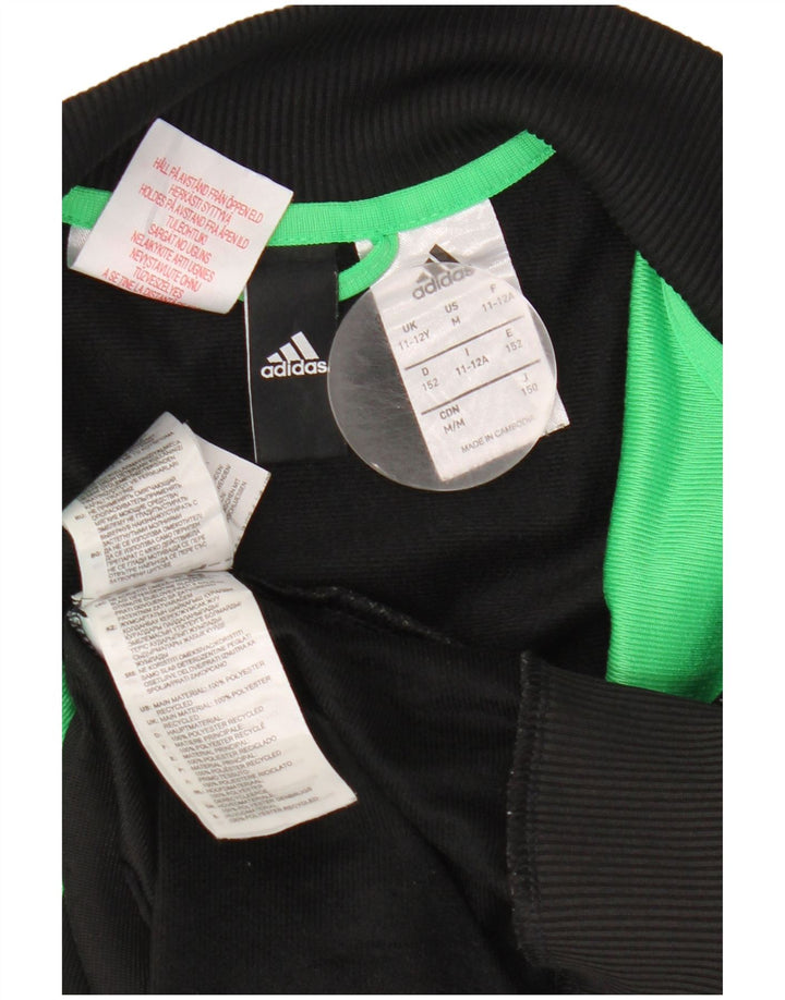 Adidas Veste de survêtement pour garçon 11-12 ans Noir Colorblock Polyester