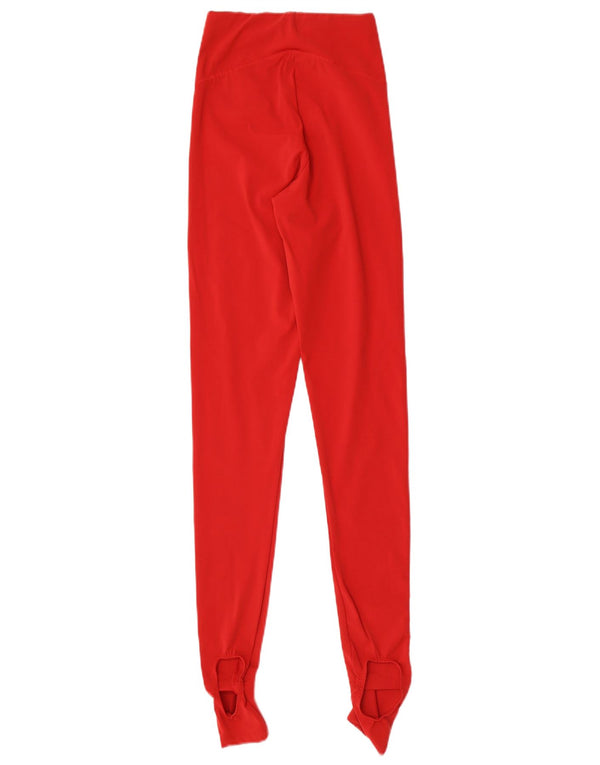 Zara Womens Stirrup Leggings UK 8 Small Rouge