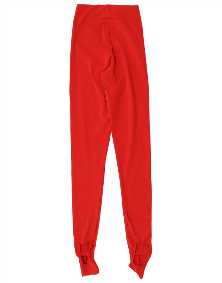 Zara Womens Stirrup Leggings UK 8 Small Rouge