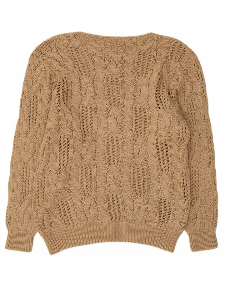 Madeleine Pull transparent à col bateau pour femme EU 40/42 Beige moyen