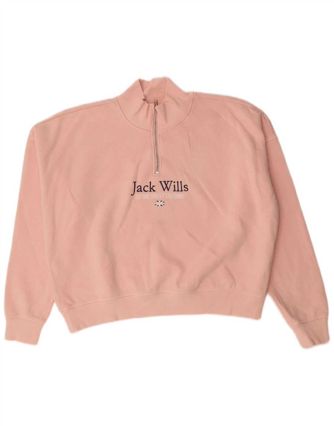 Jack Wills Sweat-shirt graphique surdimensionné pour femme UK 14 Large Rose
