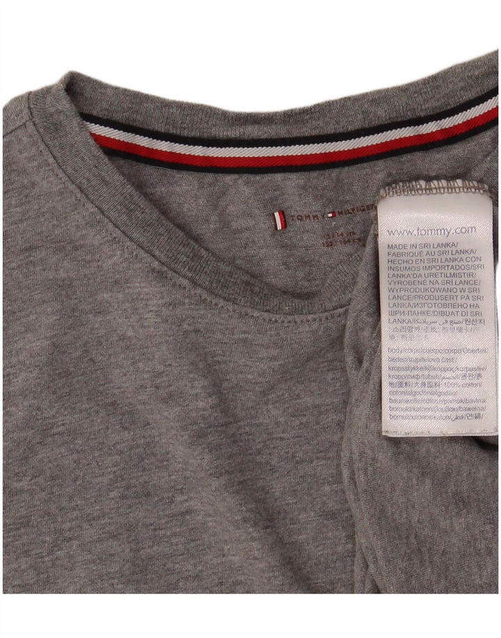 TOMMY HILFIGER T-Shirt Garçon 13-14 ans Gris Coton