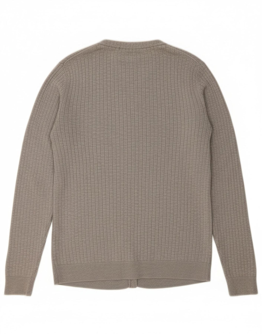 IZOD Womens Cardigan Sweater UK 16 Large Grey Cotton Vintage Izod and Second-Hand Izod from Messina Hembry 