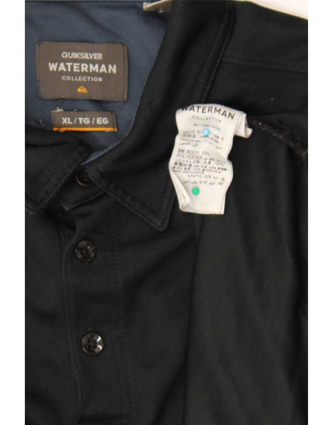 Quiksilver Polo Homme XL Noir Polyester