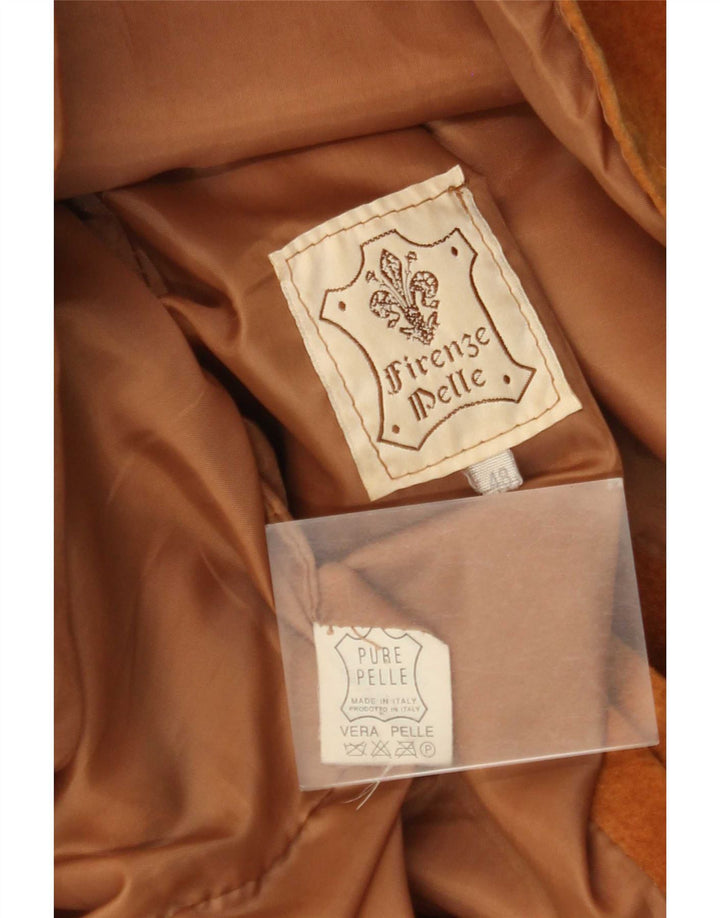 veste en daim femme vintage IT 48 XL Cuir Beige