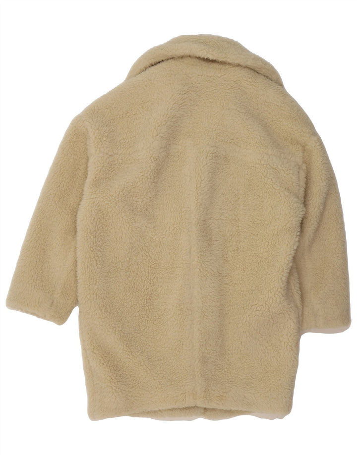 TOPSHOP Womens Oversized Teddy Bear Overcoat UK 8 Small Beige Polyester Vintage Topshop and Second-Hand Topshop from Messina Hembry 