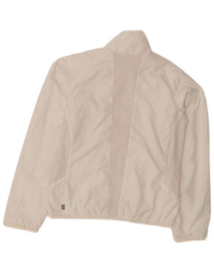 NIKE Veste de survêtement pour femme UK 14 Polyester blanc moyen
