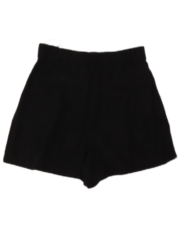 Zara Short Chino Taille Haute Femme XS W24 Noir Lyocell