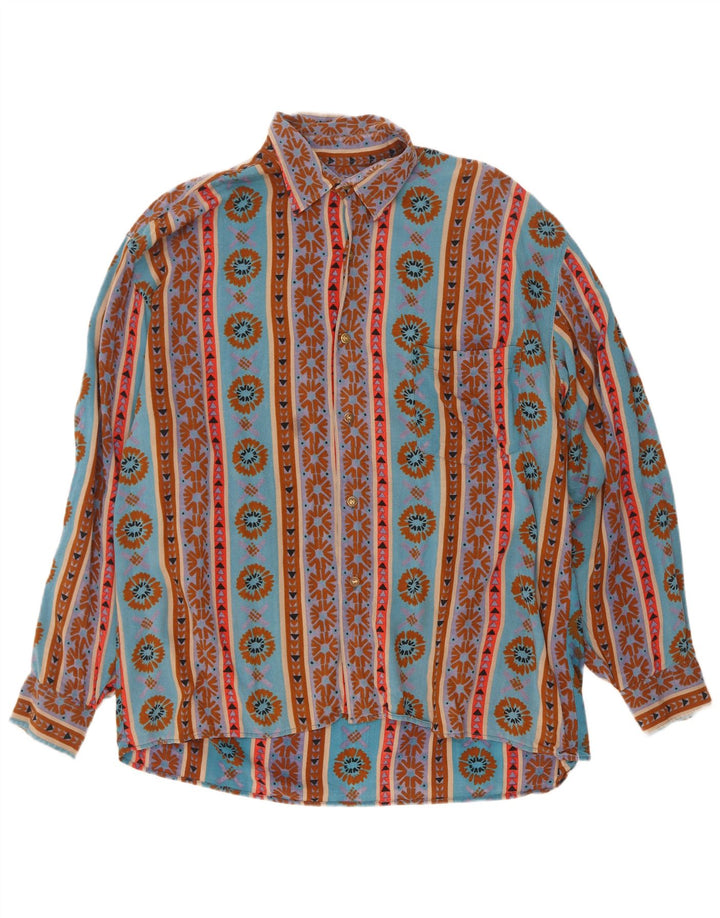 Izaro Chemise Homme Large Bleu Géométrique