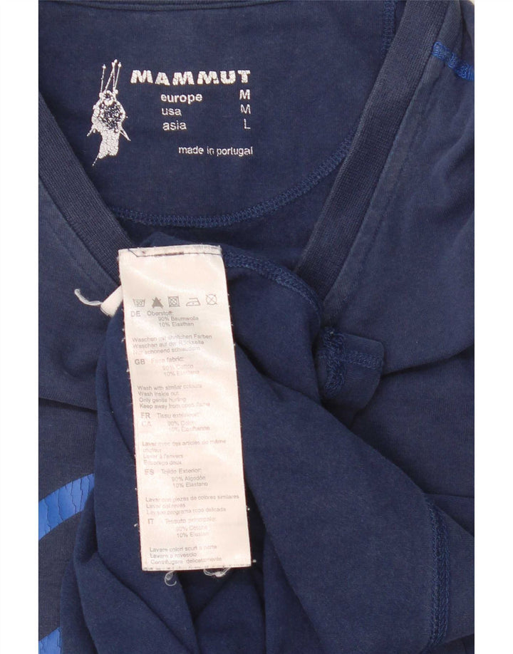 Mammut Graphic Top Manches Longues Homme Bleu Moyen Coton