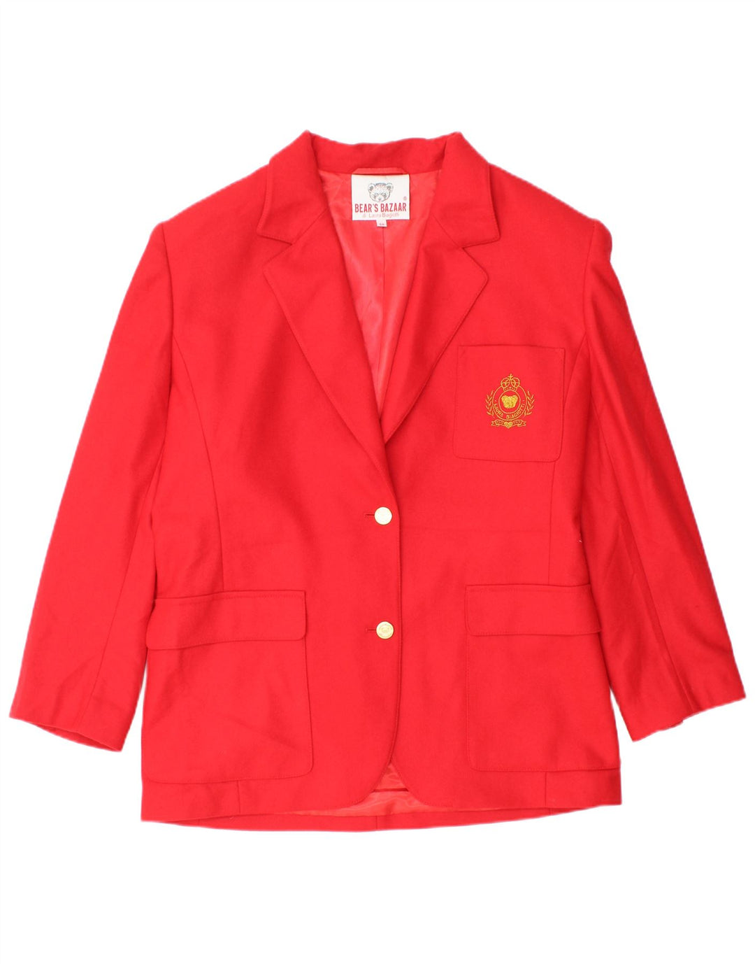 Laura Biagiotti Veste Blazer 2 Boutons Femme IT 48 XL Laine Rouge