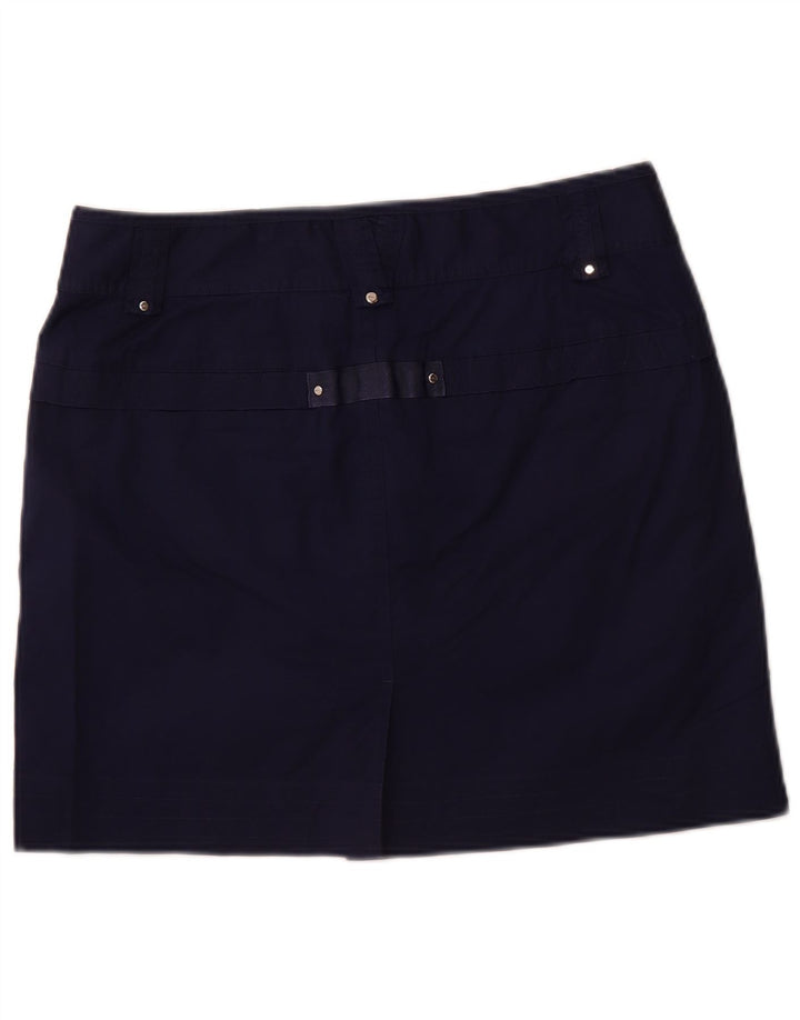 RALPH LAUREN Jupe-short pour femme US 10 Large Bleu marine en coton