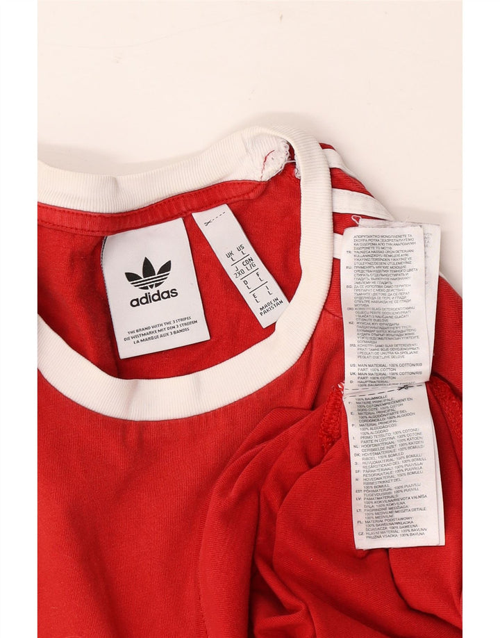 Adidas T-Shirt Homme Haut Large Rouge Coton