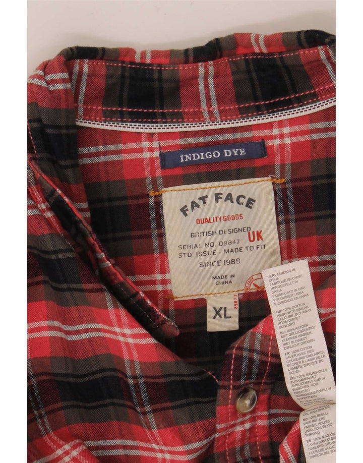 Fat Face Chemise Flanelle Homme XL Rouge Carreaux Coton