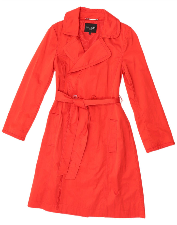 HOBBS Trench-Coat Femme UK 10 Petit Rouge Polyester