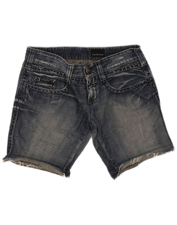 Calvin Klein Short en Jean W30 Femme Bleu Moyen en Coton