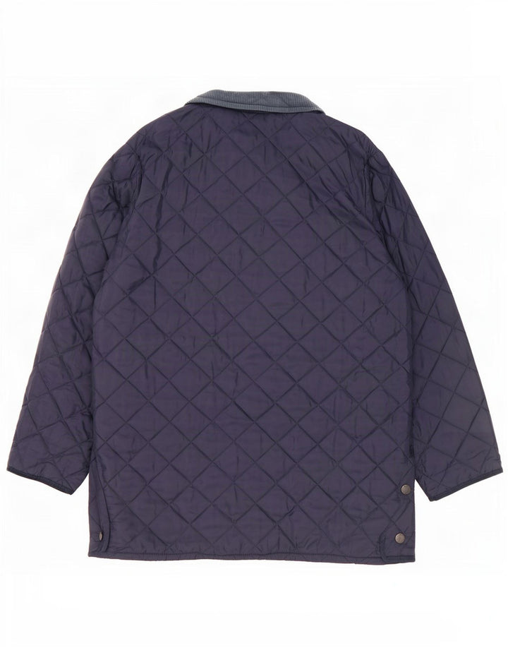 Barbour Mens LIDDESDALE Veste matelassée UK 40 Large Bleu Marine Nylon