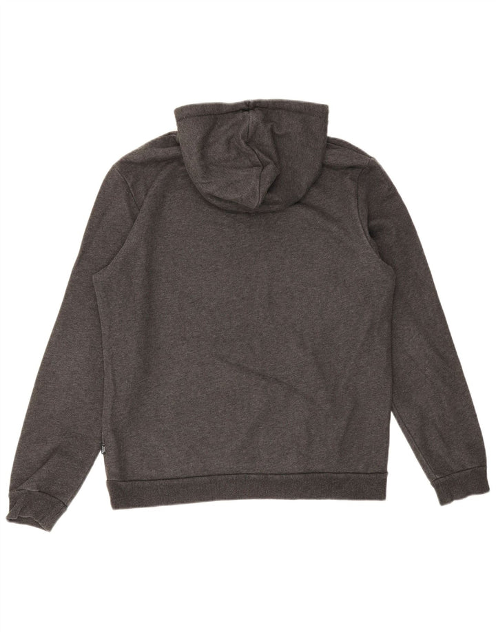 PUMA Pull à Capuche Graphique Homme Gris Moyen Coton