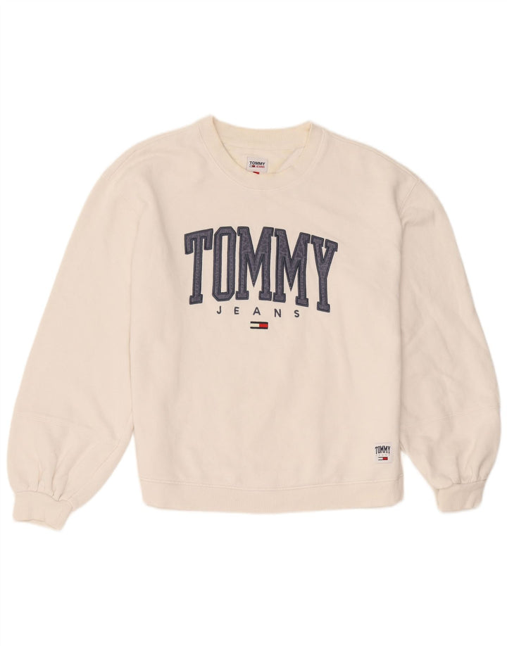 Tommy Hilfiger Sweat-shirt graphique pour homme en coton blanc moyen
