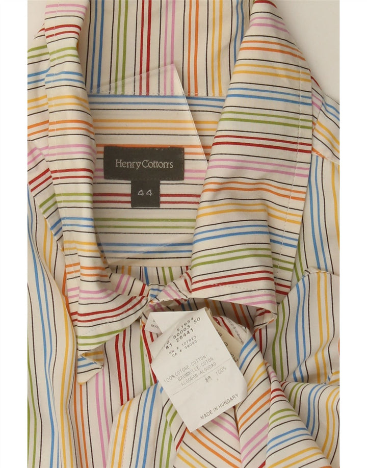 HENRY COTTONS Chemise homme Taille 44 XL Coton à fines rayures multicolore