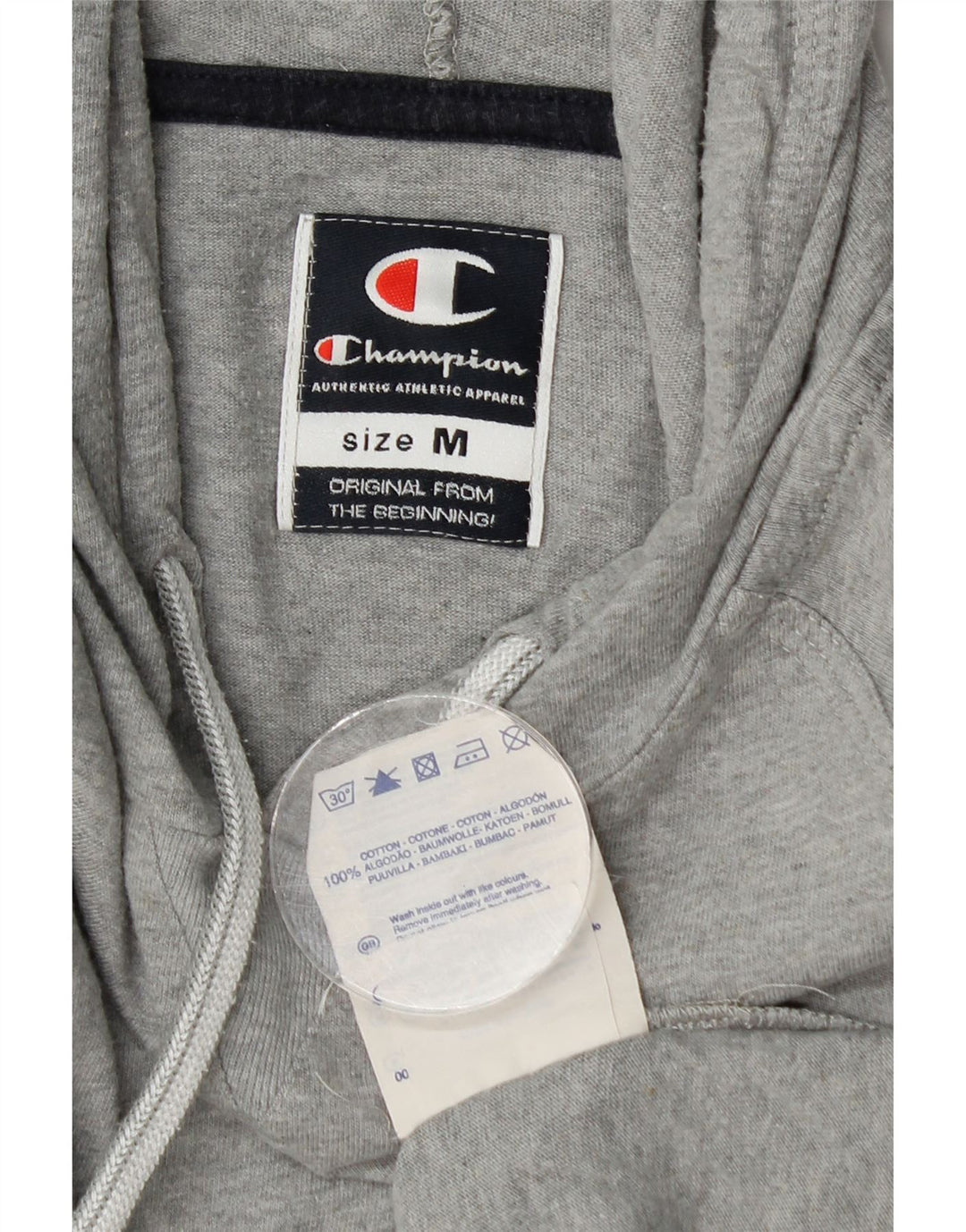 Champion Pull à Capuche Homme Gris Moyen Coton