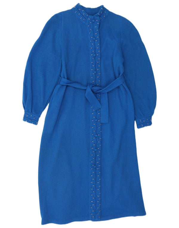 Vintage Womens Jumper Dress UK 18 XL Blue