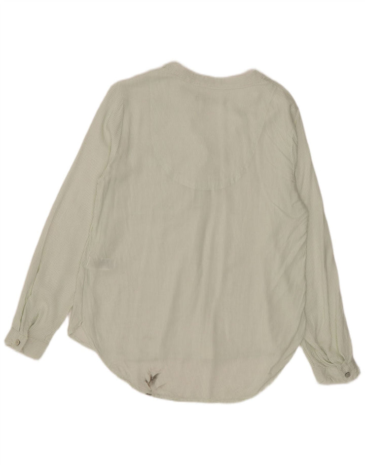 Marks & Spencer Chemise pull pour femme UK 6 XS Vert à fines rayures Viscose